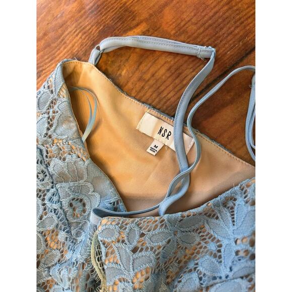 Sz M - NSR lace illusion midi dress - Picture 8 of 9